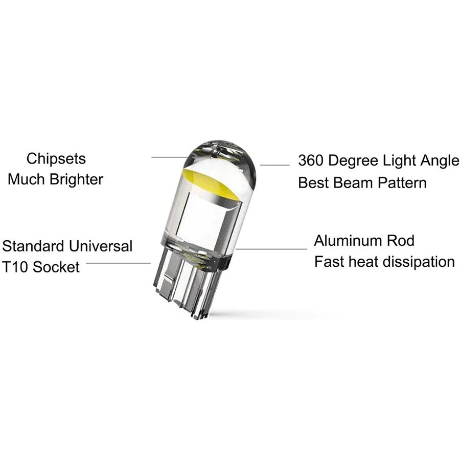 Bohlam Lampu LED Interior Mobil Sein W5W T10 2 PCS - T1010P - Blue