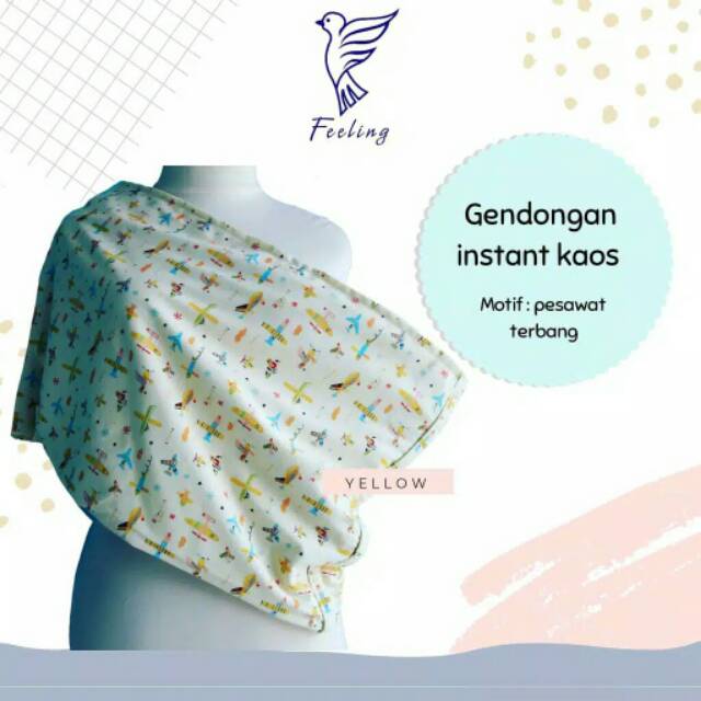 Baby Feeling Gendongan Kaos 2 in 1 motif Bolak Balik Berkualitas