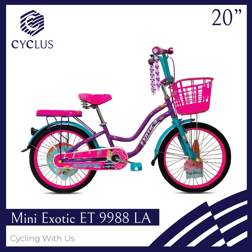 Sepeda Mini Anak Perempuan Exotic ET 9988 LA 20 inch