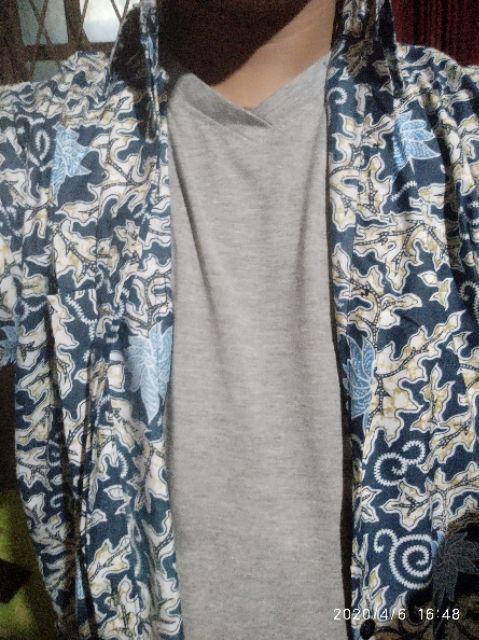 Bswart Batik Hrb026 Kenongo Hem Pendek Padi Pekalongan M L Xl Batik Pria Murah Modern Grosir