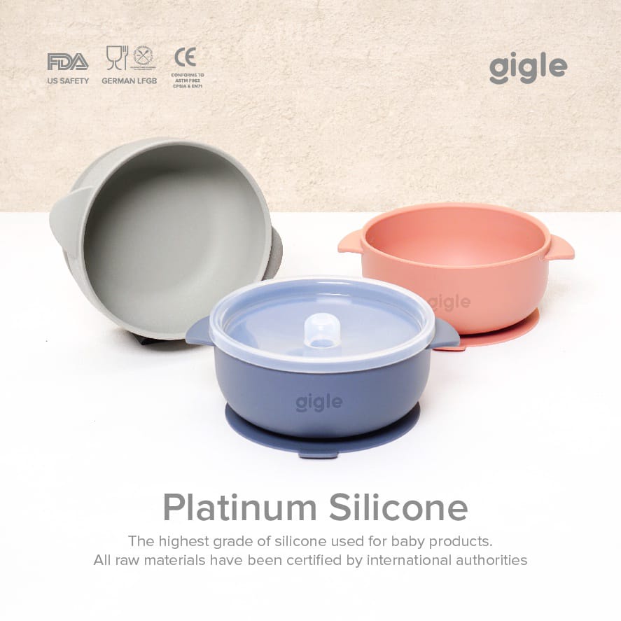 Gigle - Silicone Suction Bowl With Lid