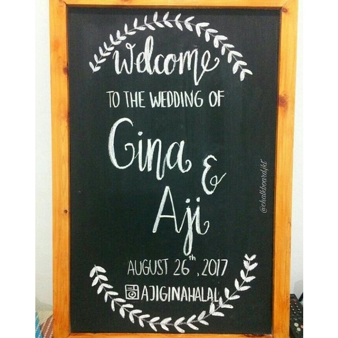 

Papan Tulis Kapur 40x60cm Chalkboard Unik Papan Hitam Blackboard