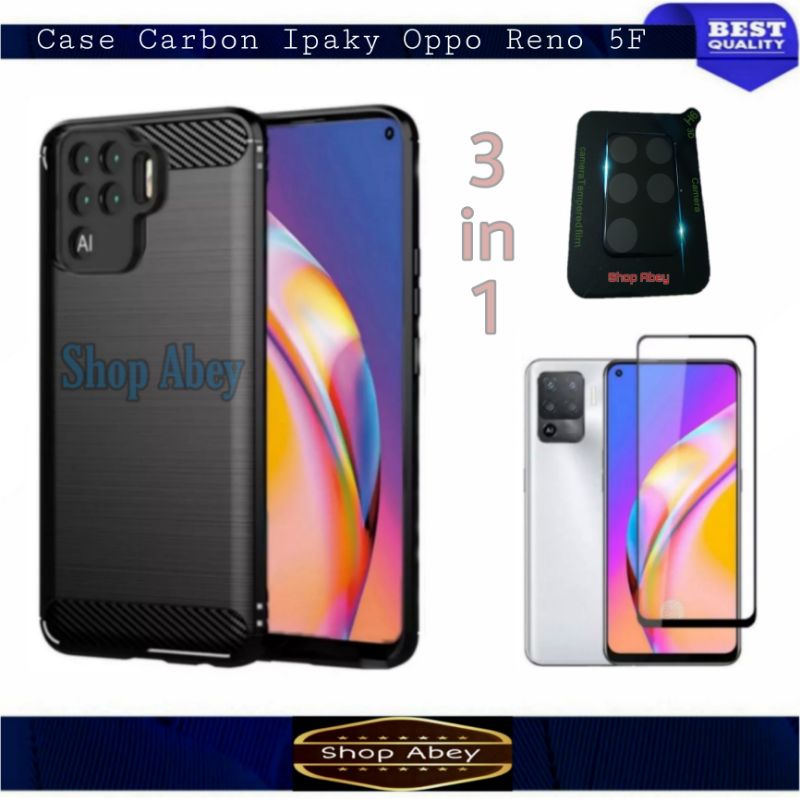 CASE CARBON IPAKY OPPO RENO 5F CASING OPPO RENO 5F CARBON IPAKY CAMERA PROTECTION