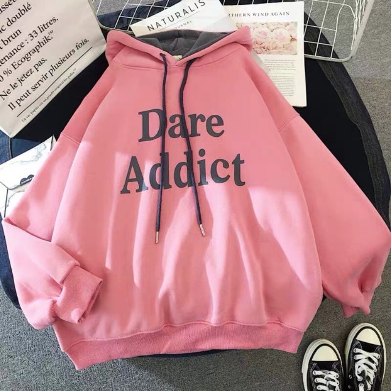 Hoodie Mix Kombinasi Big size (S - XXXXL 5XL 6XL) Jaket Jumper DARE ADDICT Cute Oversize Unisex Mix Puring Hood Topi Two Tone Pink Beige Fuschia M L XL XXL XXXL XXXXL 4XL 5XL