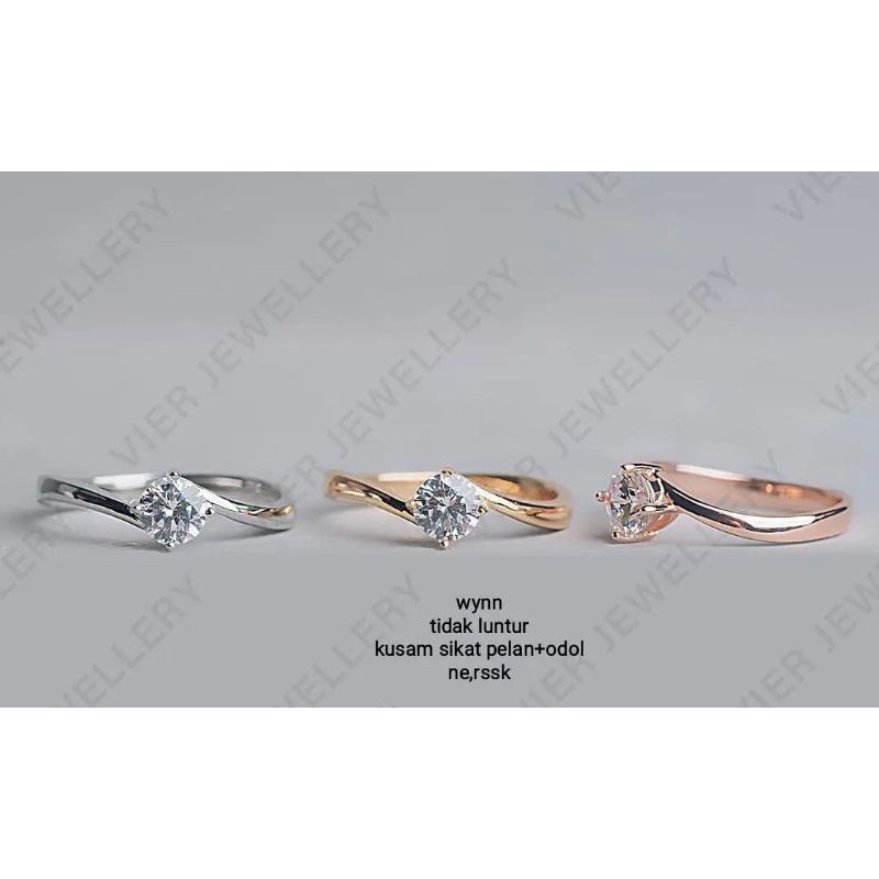 Cincin Wynn replika berlian Eropa diamond,tidak luntur,kusam sikat pake odol,Gratis box,persis asli