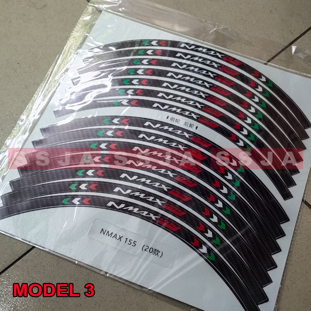 STIKER VELG YAMAHA NAMX/TEMPELAN VELG YAMAHA NMAX/LOGO VELG YAMAHA NMAX HARGA 1 SET DEPAN BELAKANG