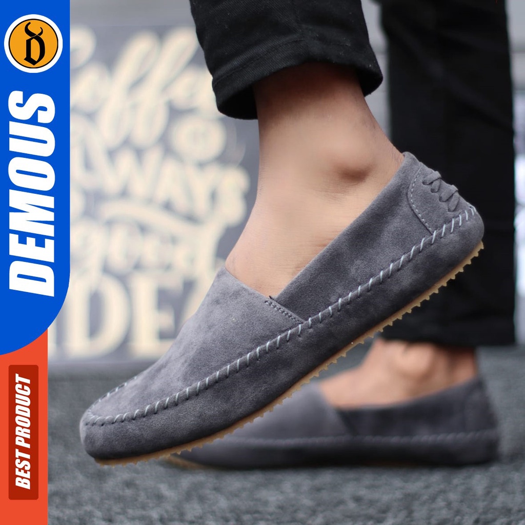 DEMOUS Celtic - Sepatu Slip On Casual Santai Slop Pria