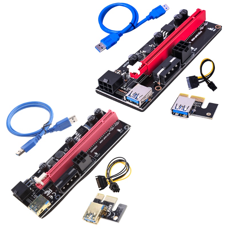 Btsg Riser Card PCIE Untuk Express 1x Ke 16x Extender Adapter USB 15pin Kabel Untuk