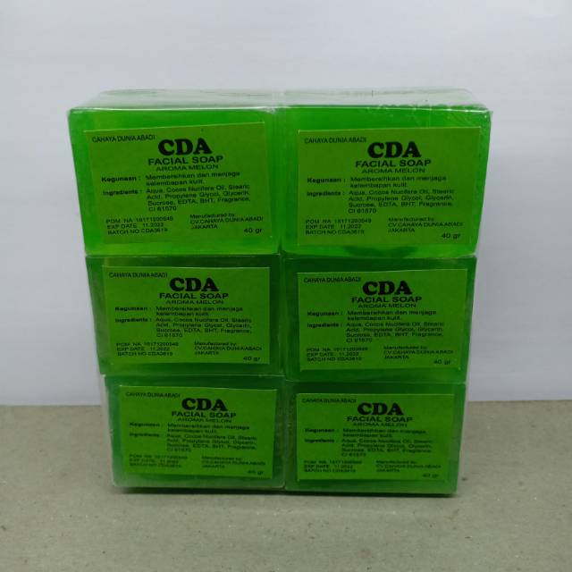 ( 12 Pcs ) Sabun Cda Facial Soap Hijau.Orange