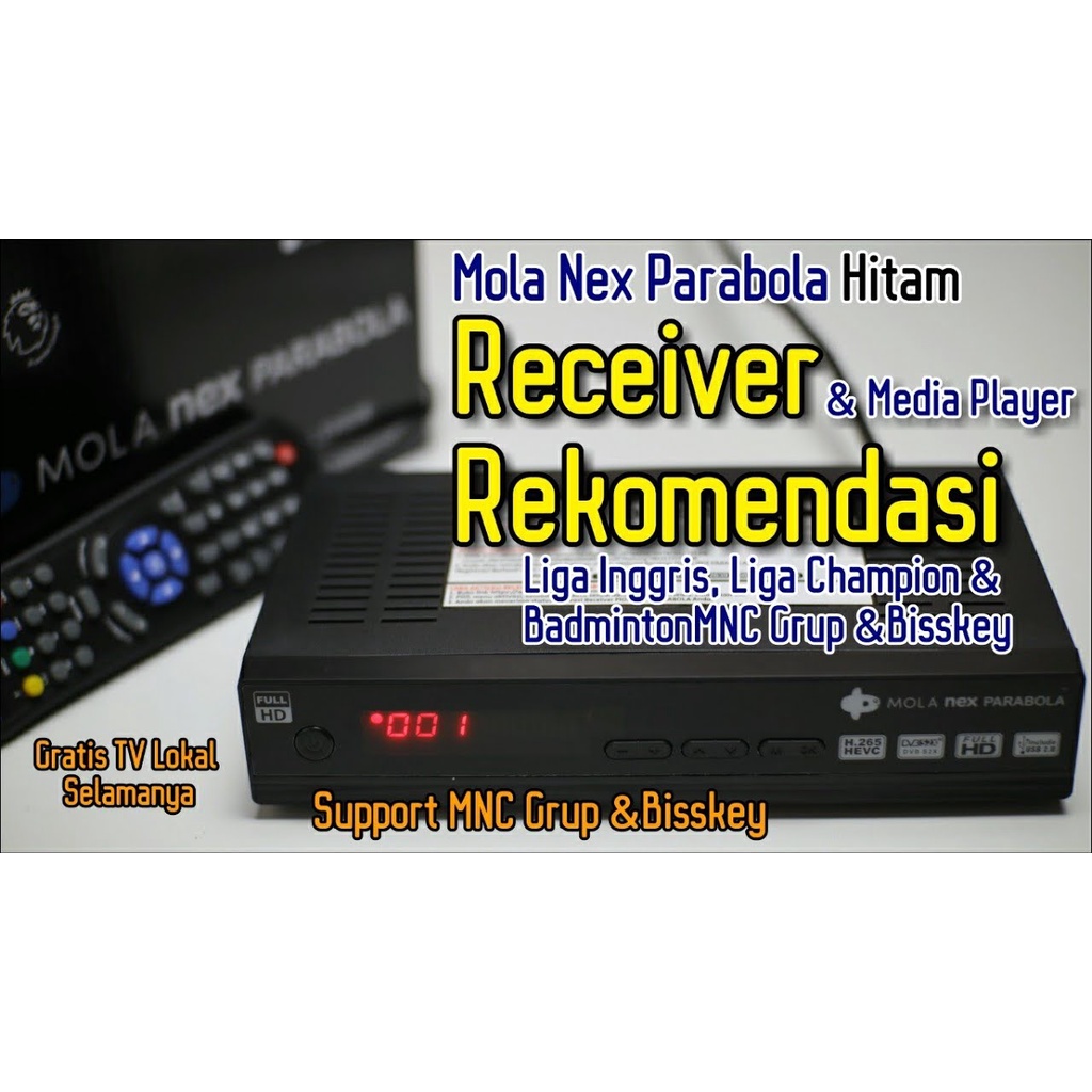 Receiver nex parabola hitam open bisskey MNC grup MOLA TV