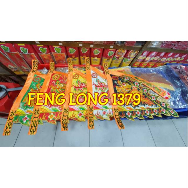 Bendera Panji Naga Taiwan 5 Warna Bordir Halus Seri 18