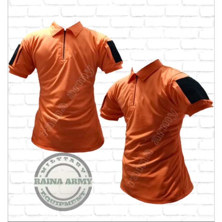 kaos bdu dryfit wangki kaos tactical bdu jersey dryfit premium lengan pendek orange