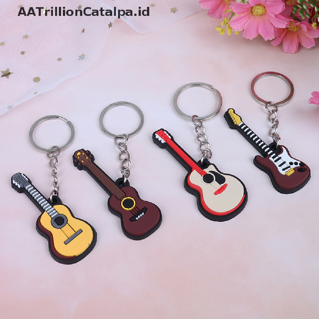 Aatrillioncatalpa 2Pcs Gantungan Kunci Bahan Silikon Lembut Untuk Gitar Elektrikukulele