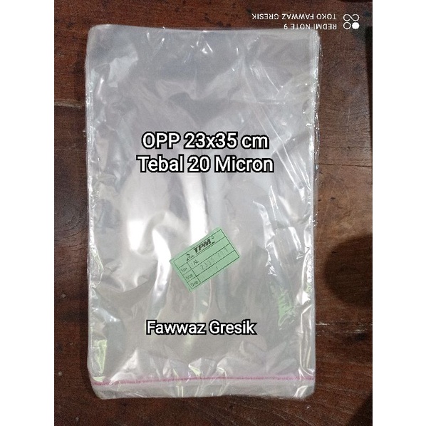 Plastik OPP 23x35 Plastik Bening Plastik Perekat Plastik Kaca Plastik Baju Hem Jaket Souvenir