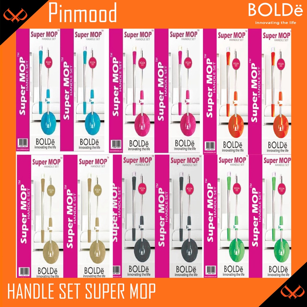 BOLDE HANDLE SET SUPER MOP | REFILL GAGANG TONGKAT ALAT PEL PEMBERSIH LANTAI ISI ULANG