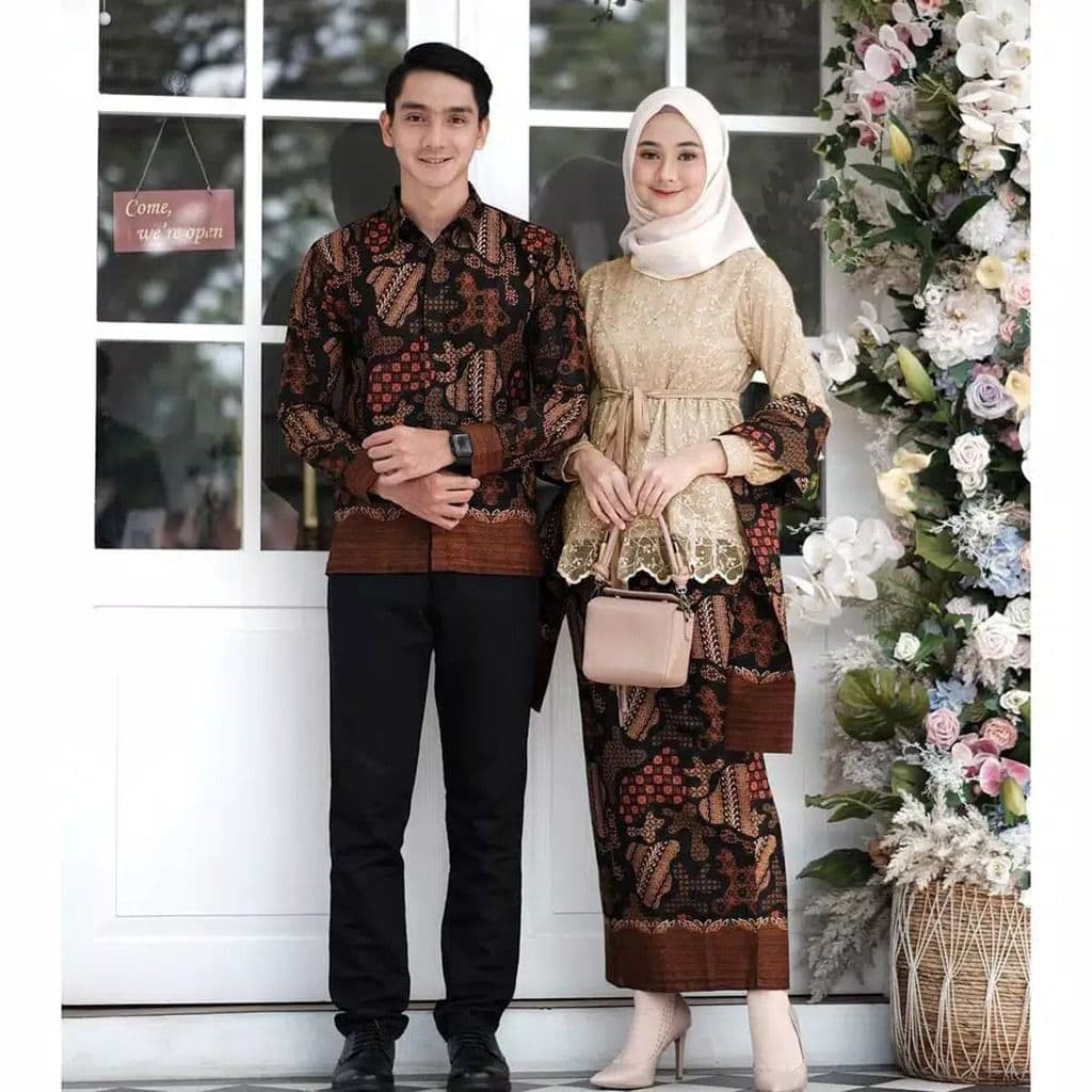 Baju Batik Couple AISYA - Set Kemeja dan Kebaya Batik by MyShafira