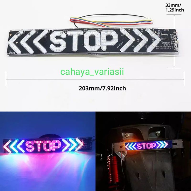 lampu stoplamp belakang- stop plus sein belakang - stop 3 in 1 logo - lampu logo stop