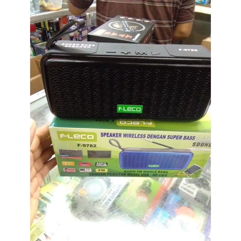 Speaker bluetooth Fleco wireless super bass Murah