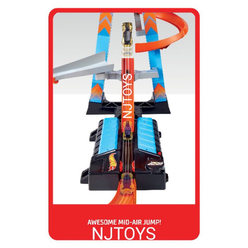 Hot Wheels Track Sky Crash Tower Trackset Mainan Trek Mobil Balap-4