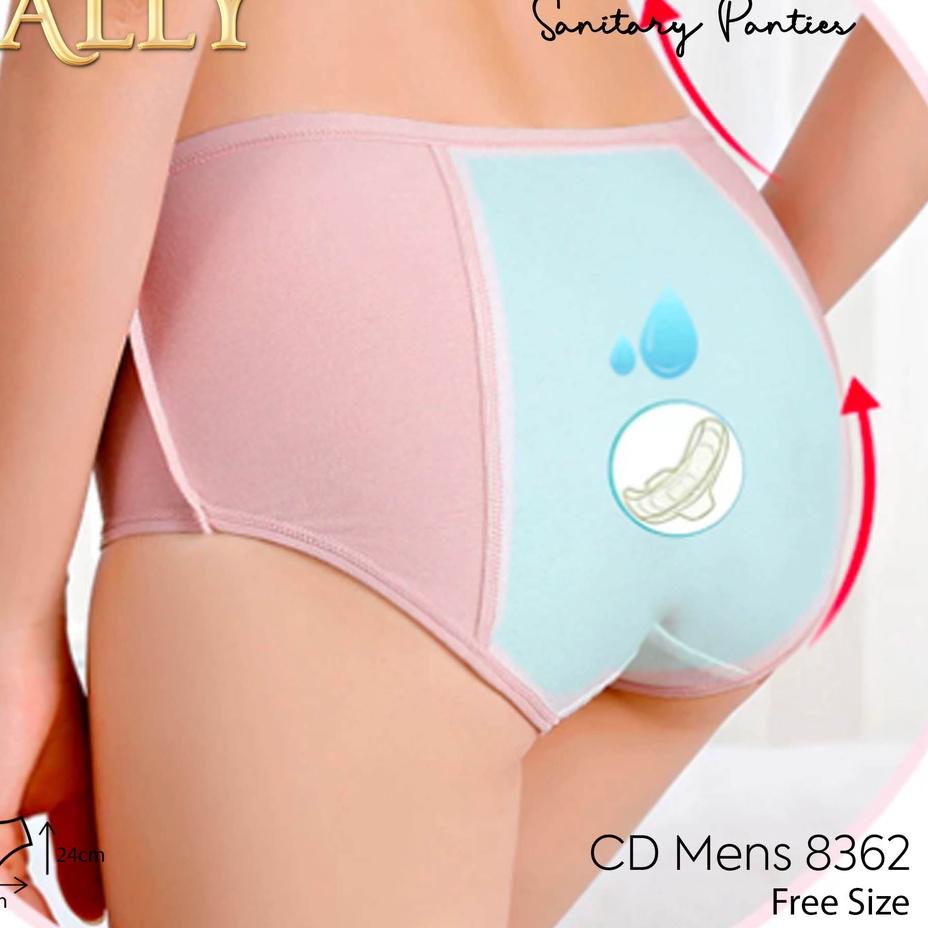Paling Dicari.. TALLY Celana Dalam Menstruasi Bahan Katun Fit to L - XL Anti Tembus CD 8362