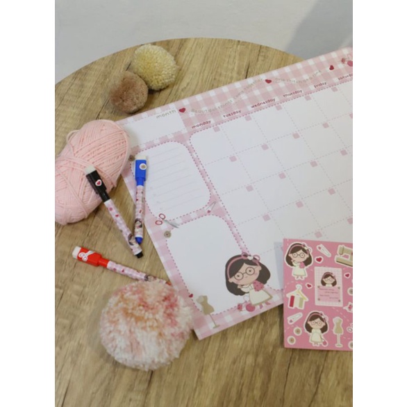 

Monthly Planner Set with Marker Eraser Sticker