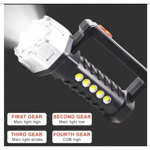 Senter Lampu Emergency 17 LED + COB 4 Mode Ultra Bright Flashlight Portable 1200MAH btrai lithium SENTER DARURAT SENTER TANGAN TERBARU MURAH BERKUALITAS (COD)