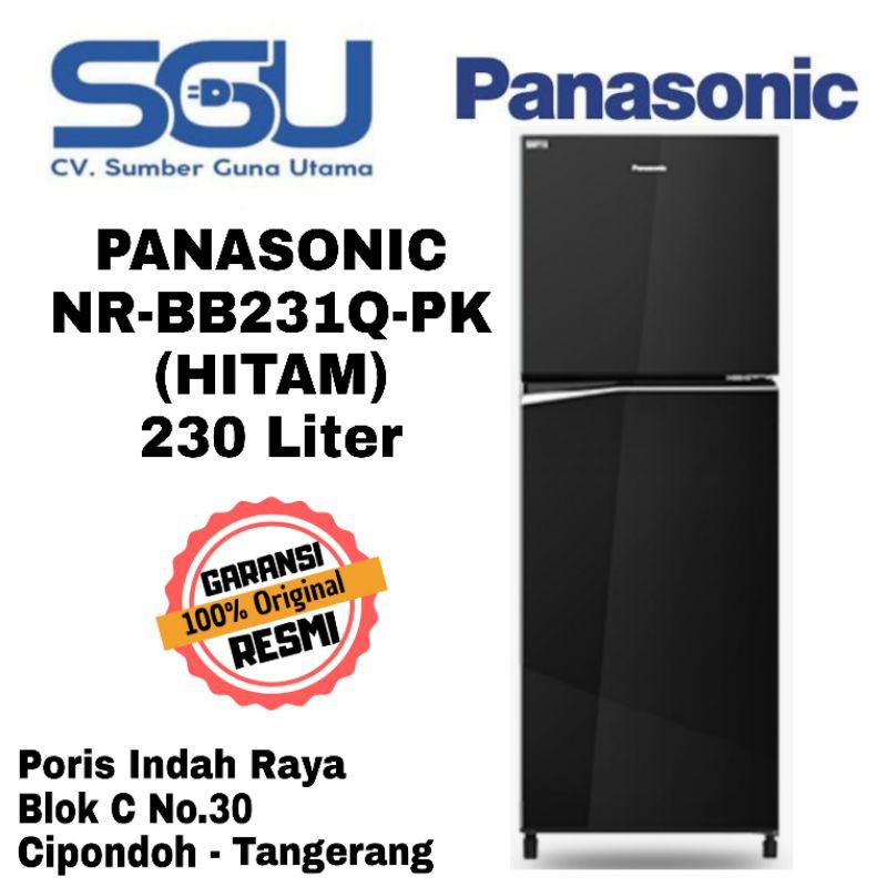 Kulkas Panasonic 2 Pintu NR-BB231QP-K Inverter Econavi NRBB231QPK / NR BB231Q