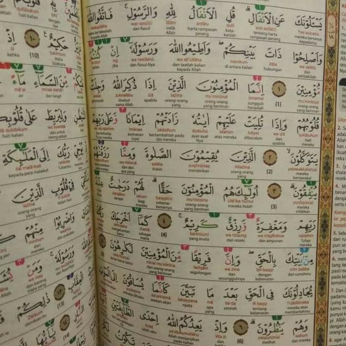 Al Quran An Nur A5 Kecil Quran Terjemah Warna Tajwid Angka Arab