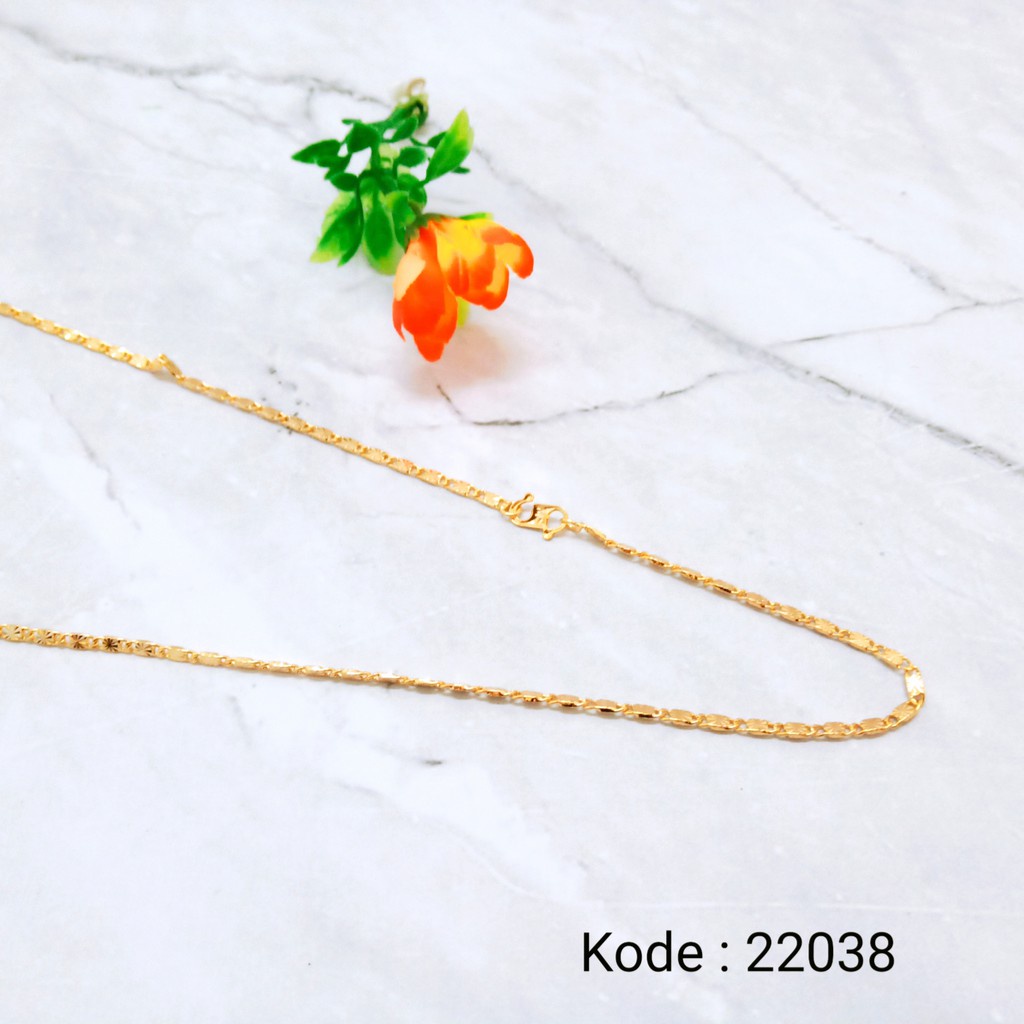 [BAYAR DITEMPAT] P22038 Kalung Dewasa Xuping Lapis Emas Anti Karat Pusat Xuping JakartaAT
