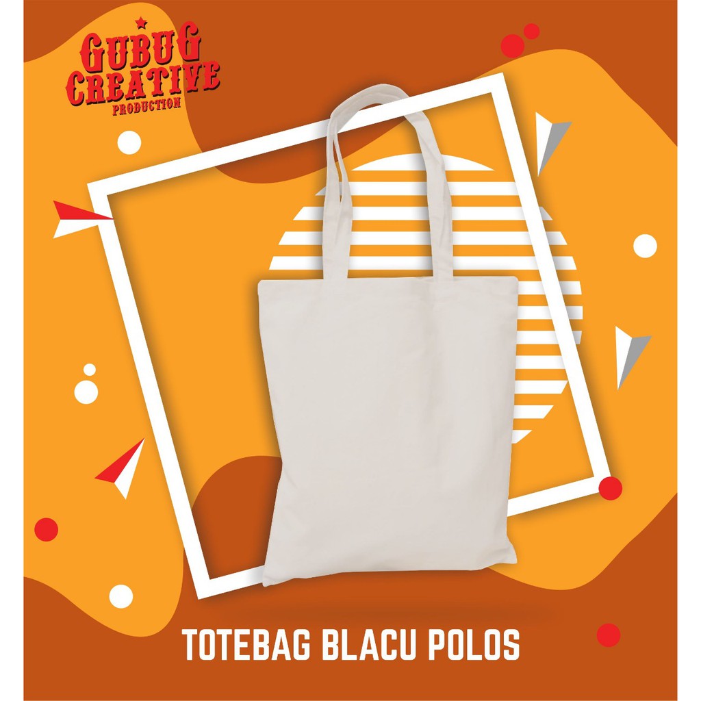 Totebag Blacu Polos, Tas Totebag Blacu Polos