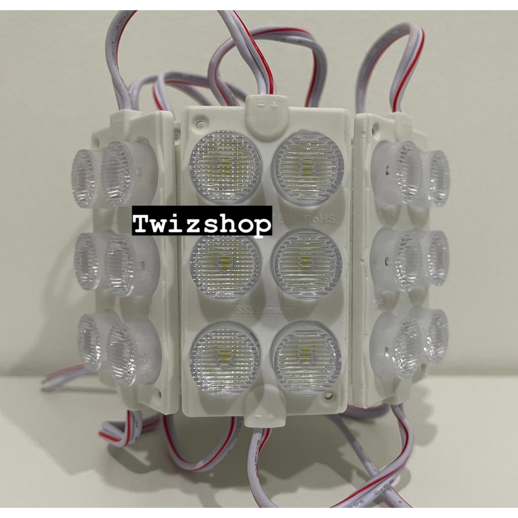 Lampu LED Module 6 Mata (2x3) 24 Volt / LED Modul 24V 2x3 Mata Besar