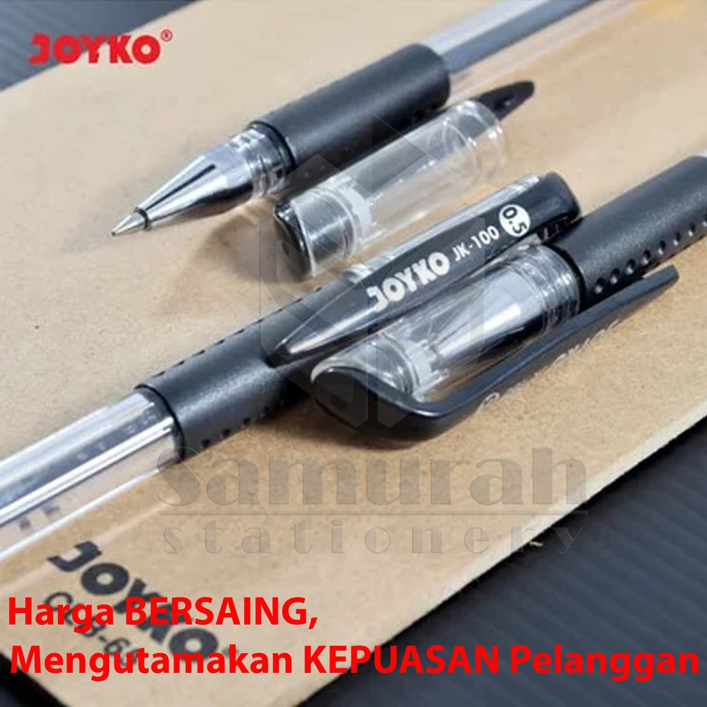 

Gel Pen Joyko JK 100 (Runcing) / JK 100 NT(Jarum) Pulpen GelPen JK-100 0.5 mm / Bolpen Pengel JK100