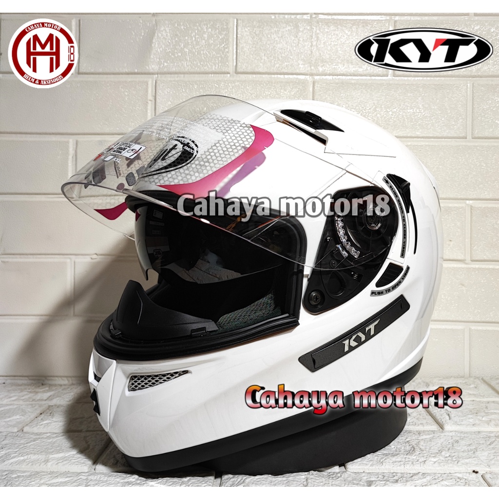 HELM KYT K2 RIDER SOLID WHITE|PUTIH FULL FACE