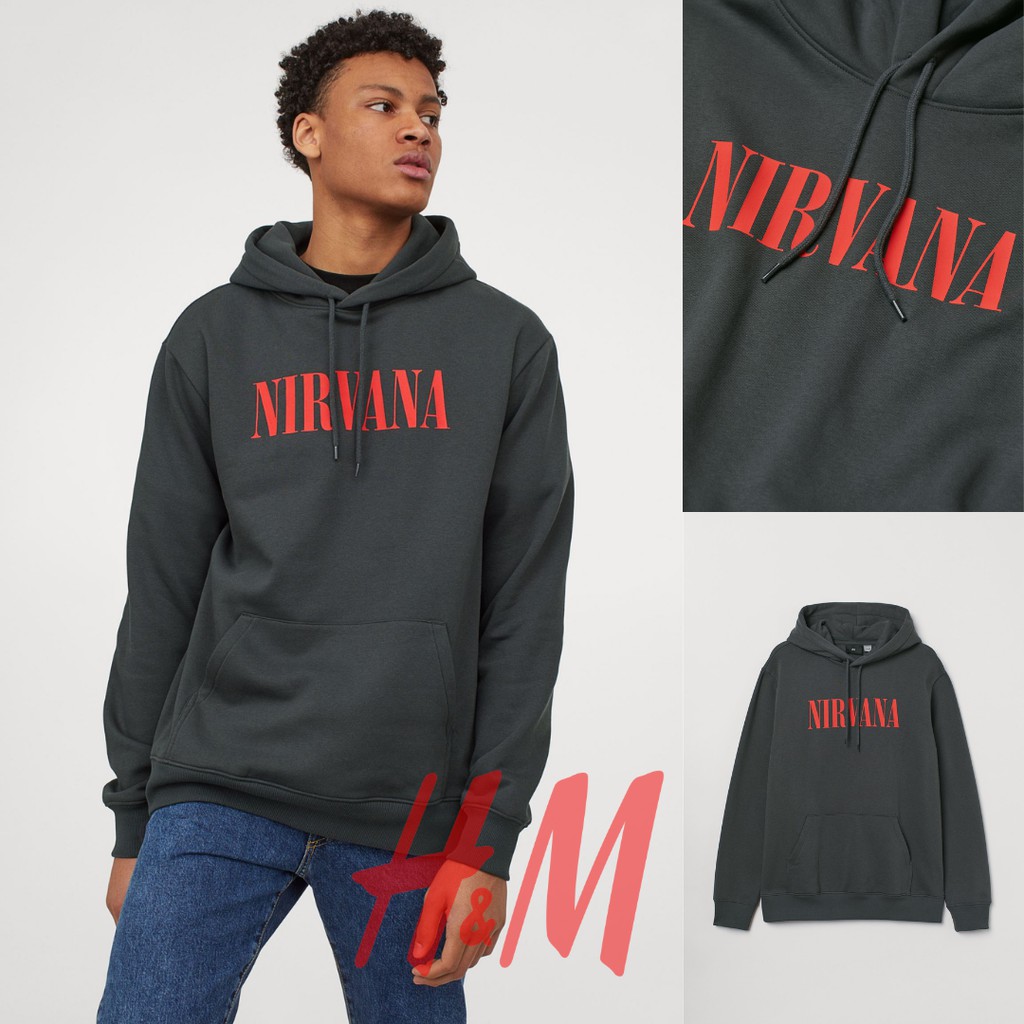 HOODIE H&M ORIGINAL NIRVANA BLACK & PAPER BAG HNM SALE HOODIE HNM HOODIE PRIA WANITA HOODIE HNM