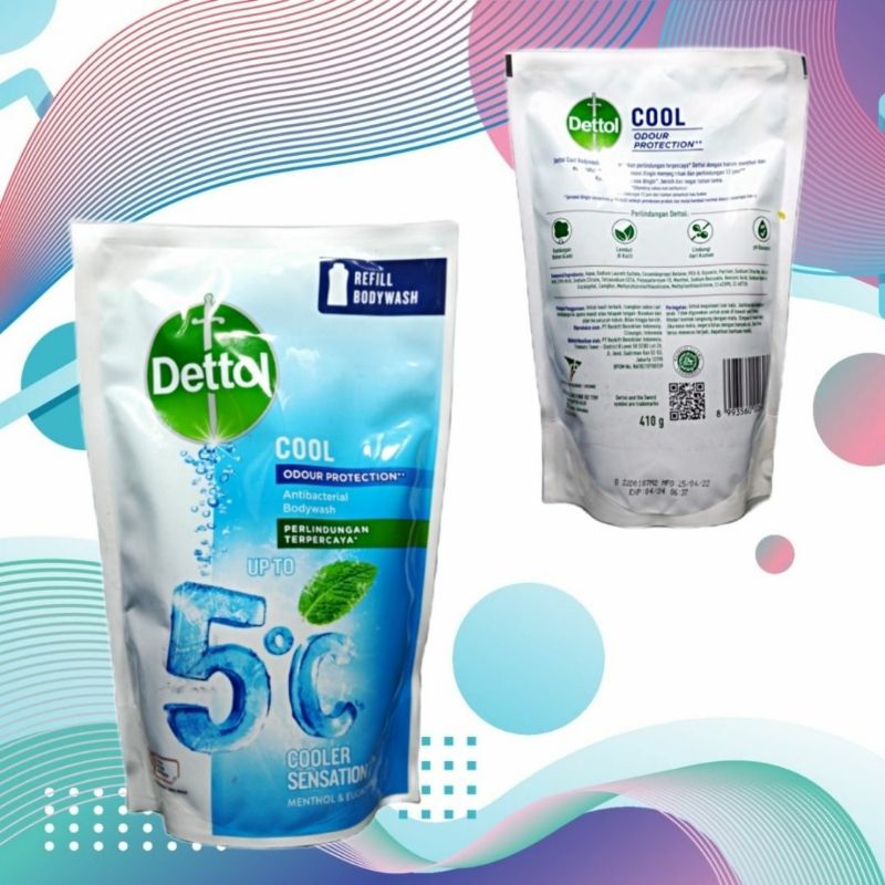 body wash DETTOL 410GR COOL/LASTING FRESH/FRESH/TROPICAL SPLASH/Re-energize
