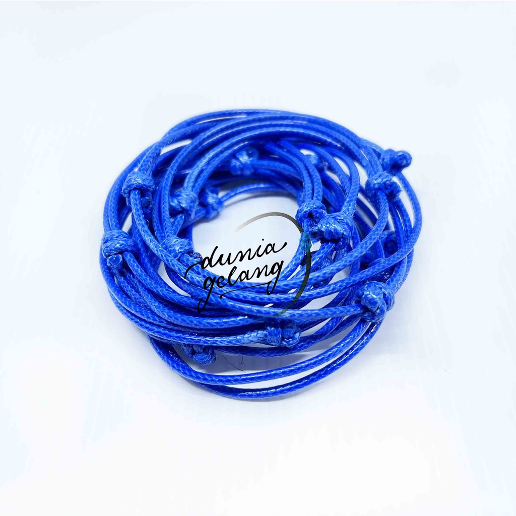 GELANG TALI KOREA POLOS 2 MM / GELANG PRIA WANITA ANAK BISA DI BESAR KECILKAN / AKSESORIS / DUNIA GELANG