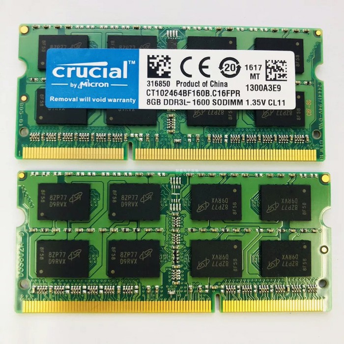 Crucial 8GB DDR3L-1600 SODIMM CT102464BF160B