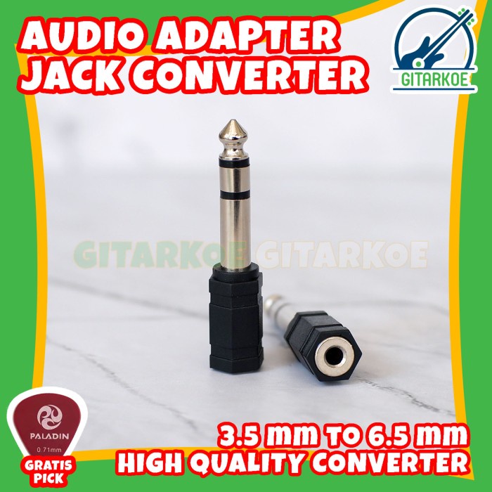 Audio Converter Jack 3.5mm to 6.5mm Adapter Jack Speaker High Quality