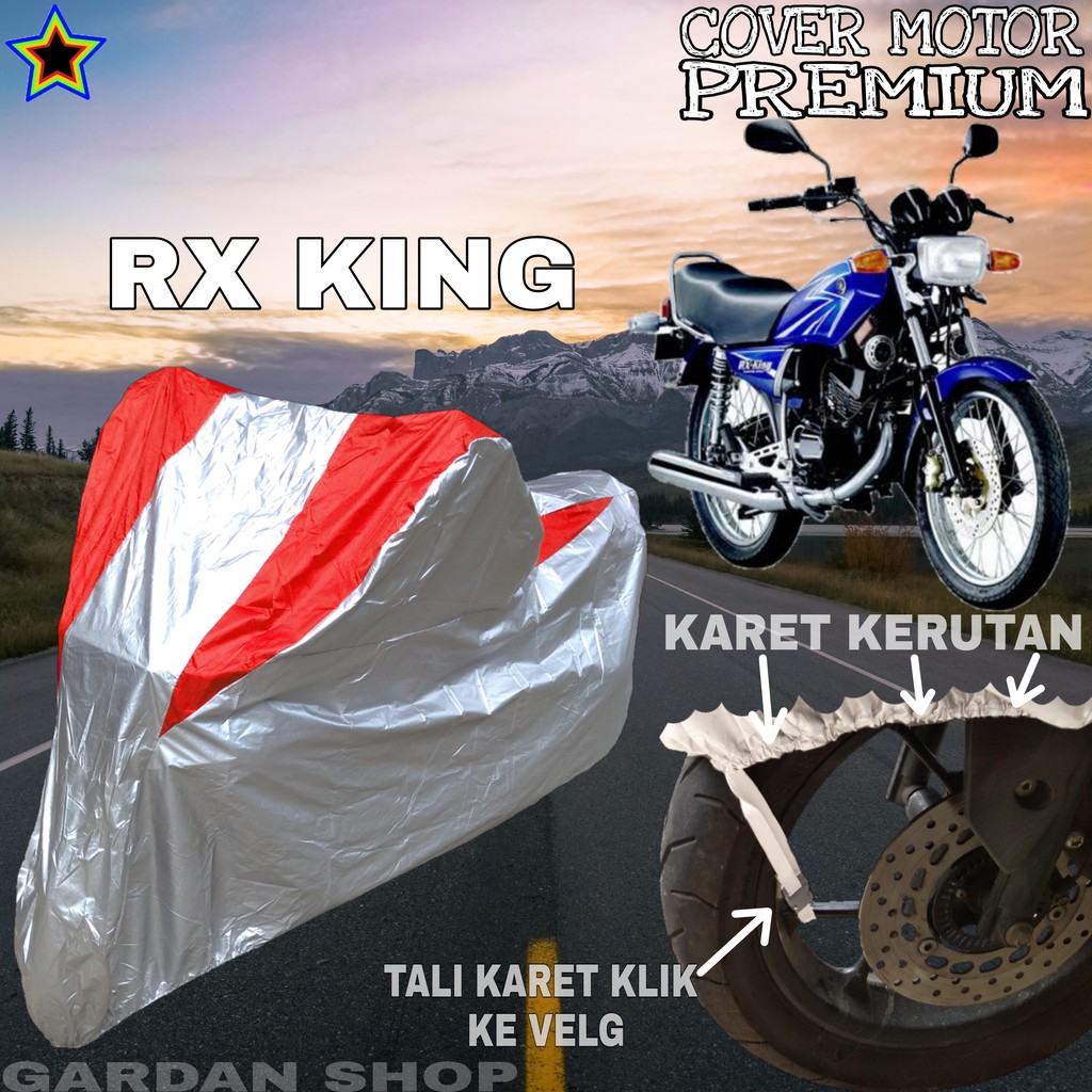 Sarung Motor RX KING Silver MERAH Body Cover Penutup Motor Rx King PREMIUM