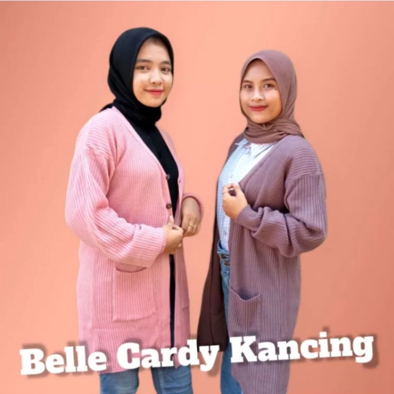 BELLE CARDY KANCING/ Cardigan Rajut Panjang/ Cardigan Kancing Rajut BELLE/ Cardigan Rajut Wanita Pan