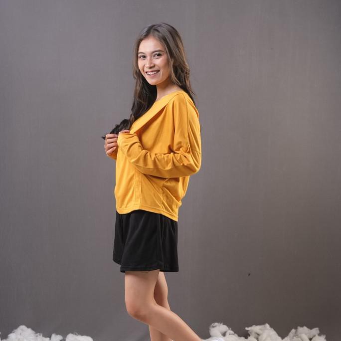 Baju Kaos Atasan Polos Ibu Menyusui Busui Lpanjang Bahan Katun Bambu