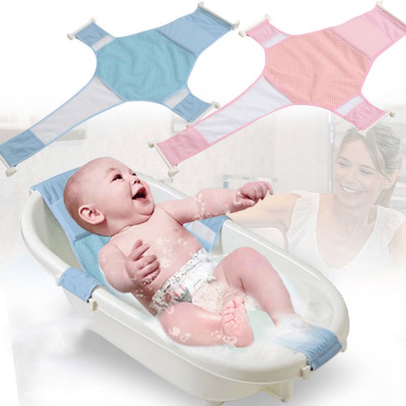 Jaring pengaman untuk bantu memandikan bayi baru lahir agar tidak terjatuh - baby bath helper -Bak Mandi Jaring Bayi Baru Lahir dengan posisi Tempat Tidur Mandi Bayi agar aman tidak tenggelam dan tidak terpeleset