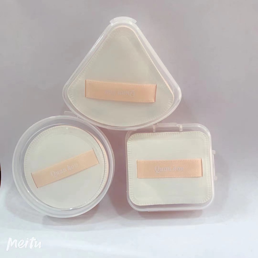 1pc Spons Puff Air Cushion BB Foundation Bentuk Persegi Segitiga Bulat Untuk Alat Makeup