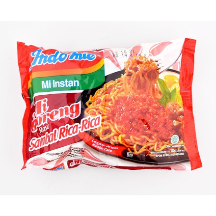 

MIE GORENG INSTAN INDOMIE GORENG SAMBAL RICA 85 GR SET ISI 5 BUNGKUS