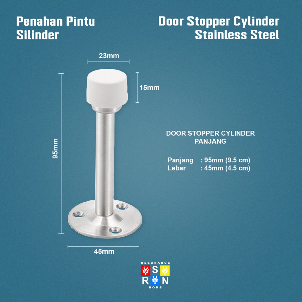 Penahan Pintu / Pengganjal Pintu | Door Stopper Silinder Stainless Murah