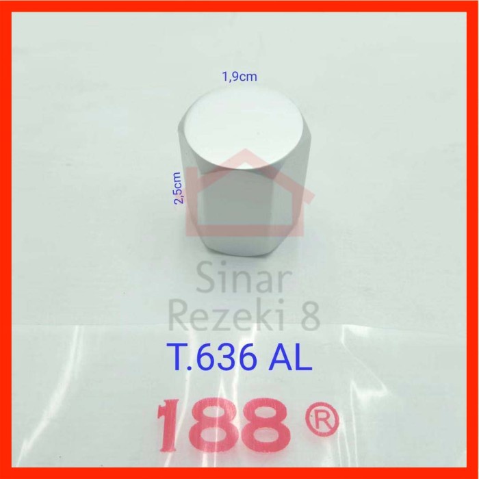 Tarikan Laci Handle Knob 636 Pintu Lemari Aluminium Bulat Minimalis