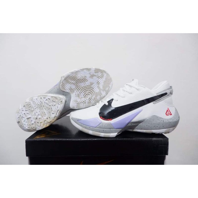 Sepatu Basket Nike Greek Freak 2 LOW White Cement