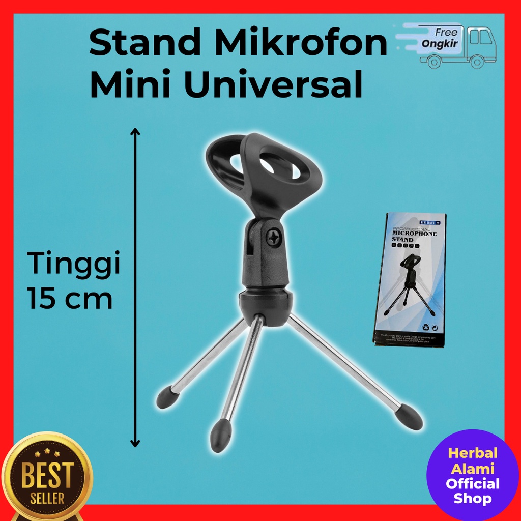 STAND MIC MEJA PENDEK 15 CM MICROPHONE CONDENSER FLEKSIBEL ORIGINAL Universal - BC-08