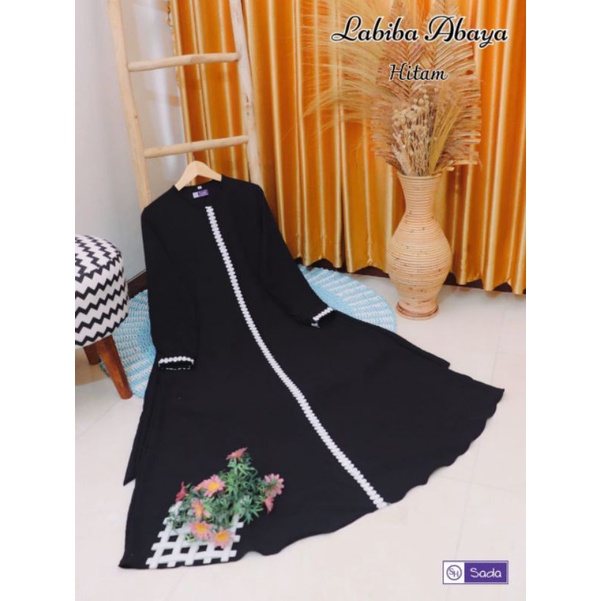 Gamis Labiba abaya | nayaka dress | by Sada SH | bahan crinkle airflow | busui friendly | gamis fenomenal syari