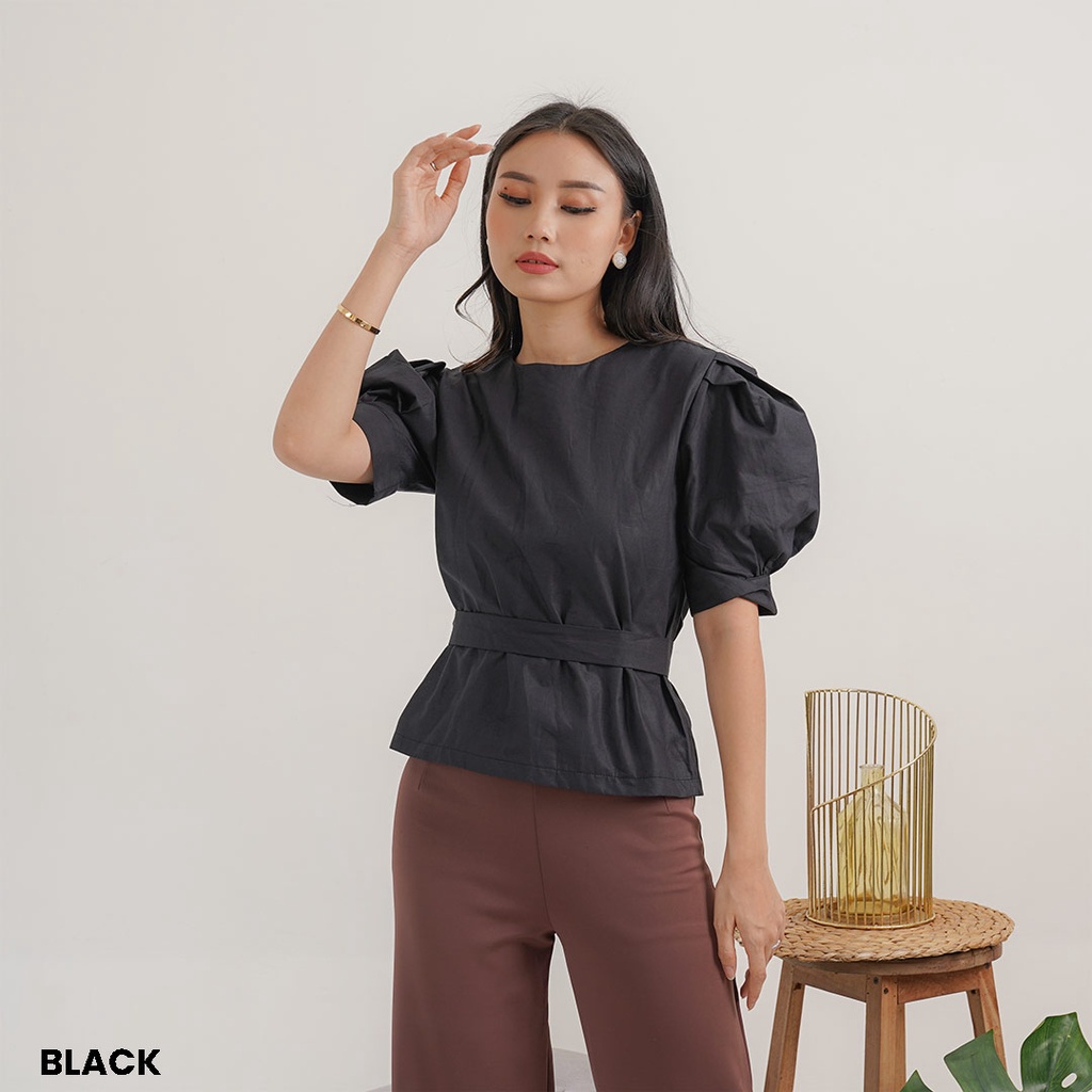 Blouse Renda Lengan Balon Rabuya Top Atasan Wanita